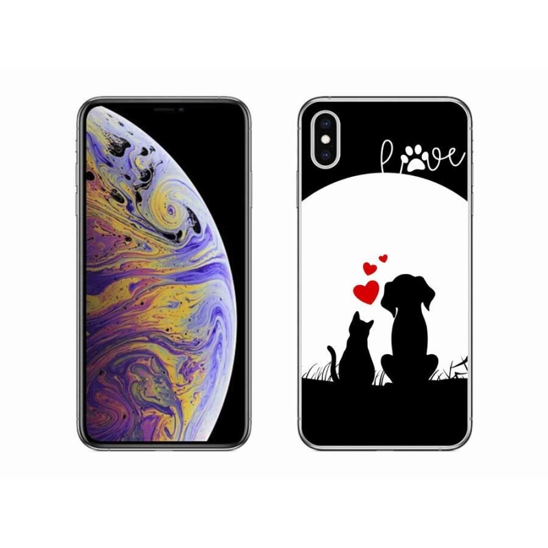 Gélový obal mmCase na mobil iPhone XS Max - zvieracie láska