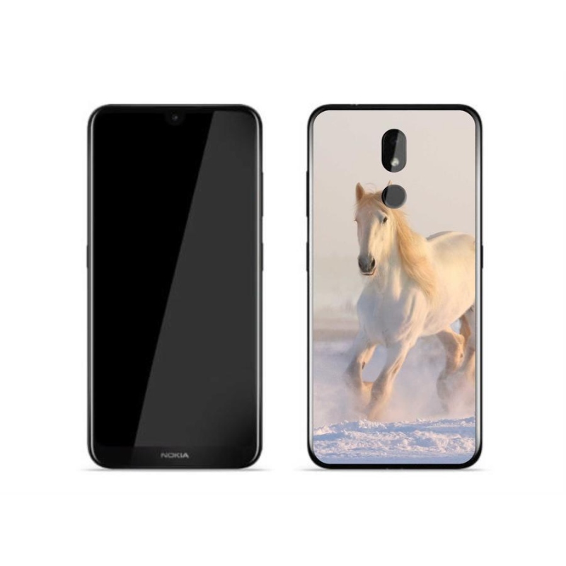 Gélový obal mmCase na mobil Nokia 3.2 - kôň v snehu