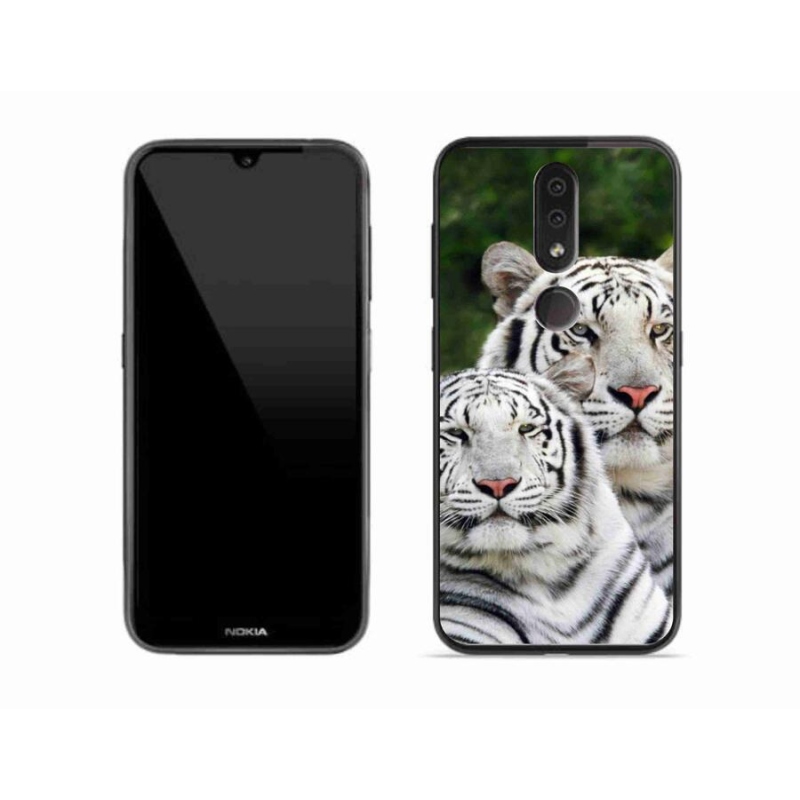 Gélový obal mmCase na mobil Nokia 4.2 - bieli tigre