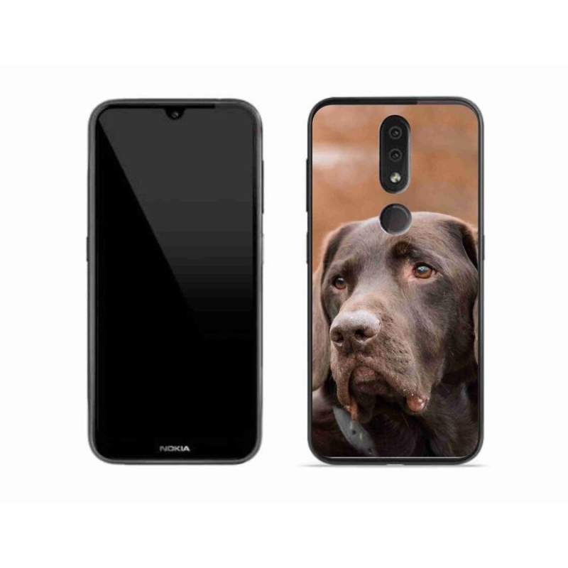 Gélový obal mmCase na mobil Nokia 4.2 - hnedý labrador