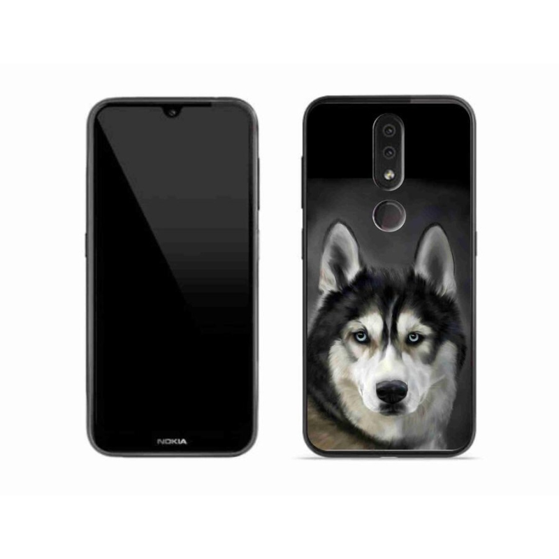 Gélový obal mmCase na mobil Nokia 4.2 - husky