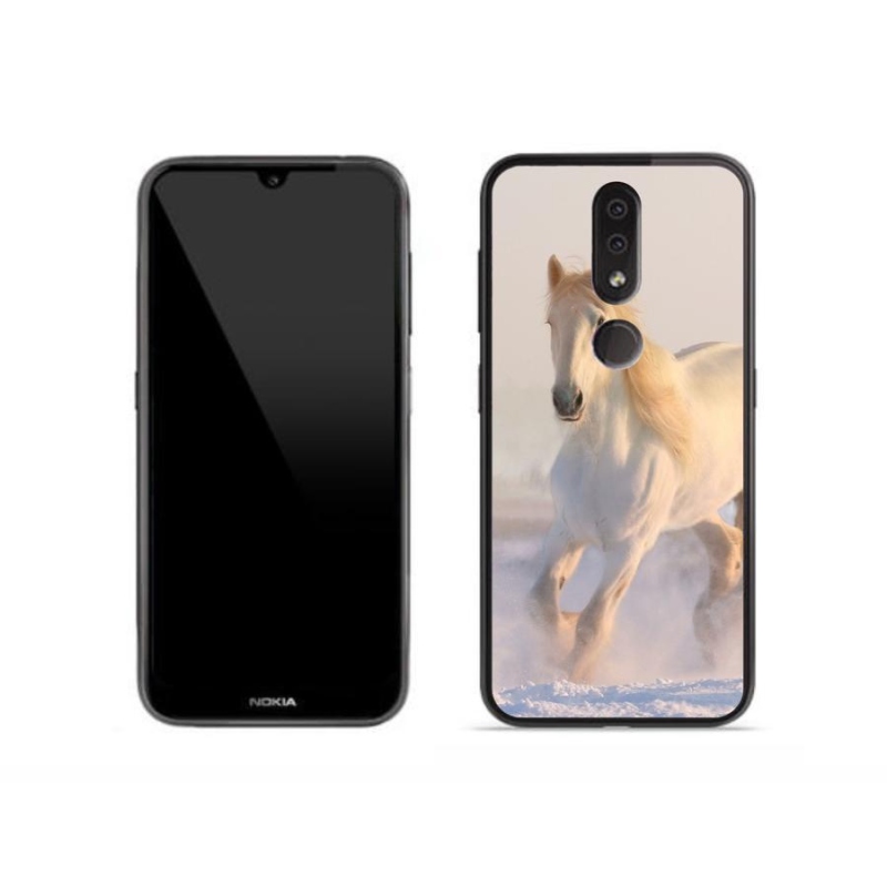 Gélový obal mmCase na mobil Nokia 4.2 - kôň v snehu