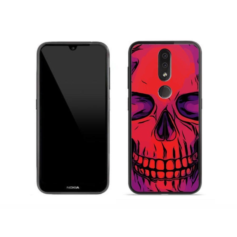 Gélový obal mmCase na mobil Nokia 4.2 - lebka