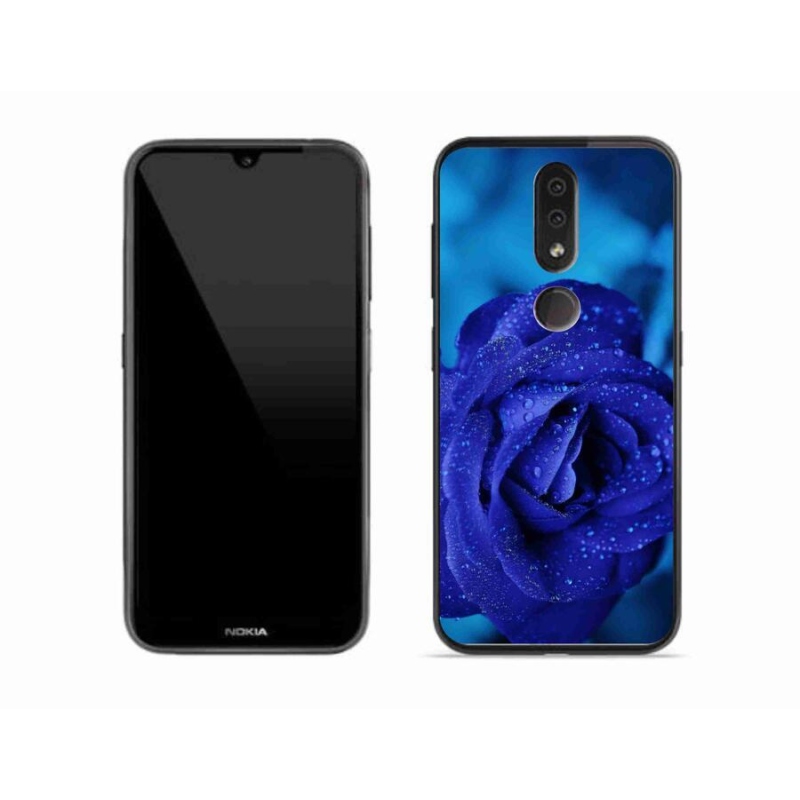 Gélový obal mmCase na mobil Nokia 4.2 - modrá ruža