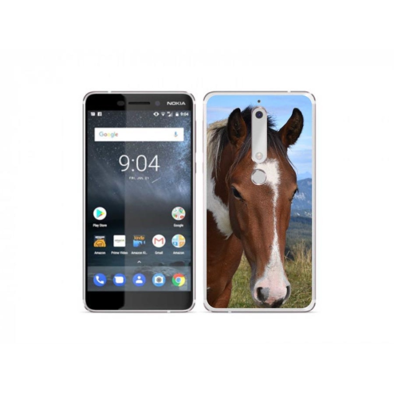 Gélový obal mmCase na mobil Nokia 6.1 - hnedý kôň