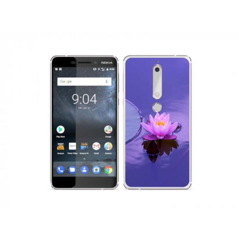 Gélový obal mmCase na mobil Nokia 6.1 - kvet na hladine