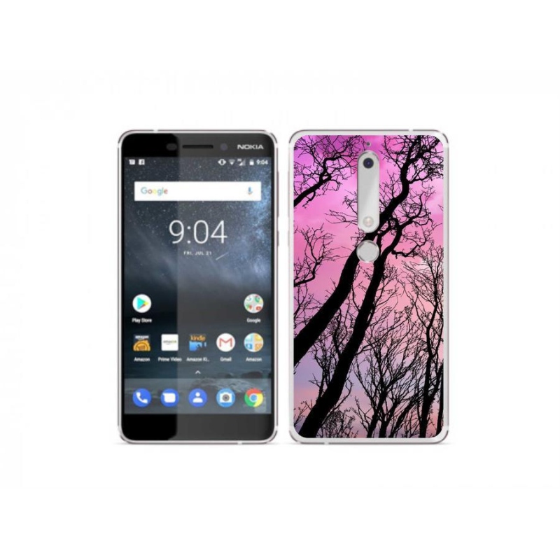 Gélový obal mmCase na mobil Nokia 6.1 - opadané stromy