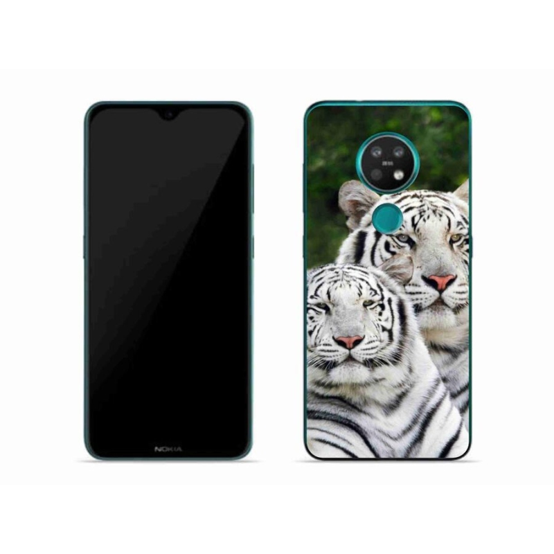 Gélový obal mmCase na mobil Nokia 6.2 - bieli tigre