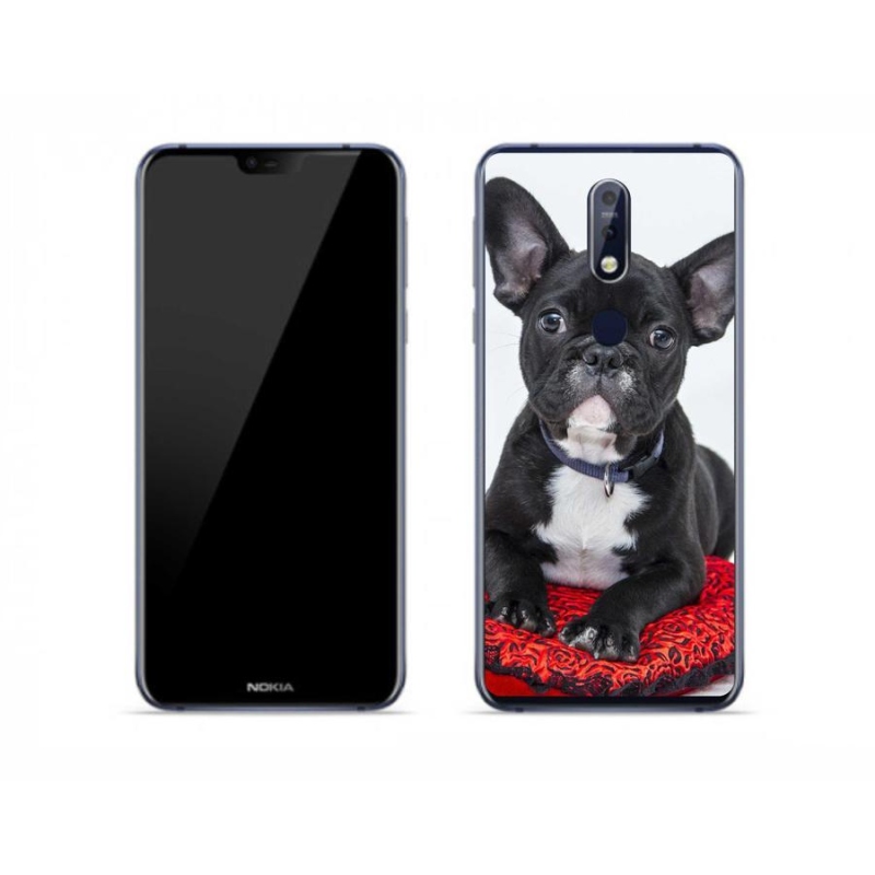 Gélový obal mmCase na mobil Nokia 7.1 - buldog