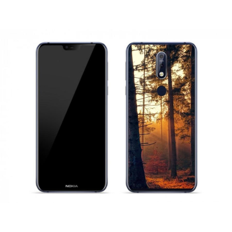 Gélový obal mmCase na mobil Nokia 7.1 - les