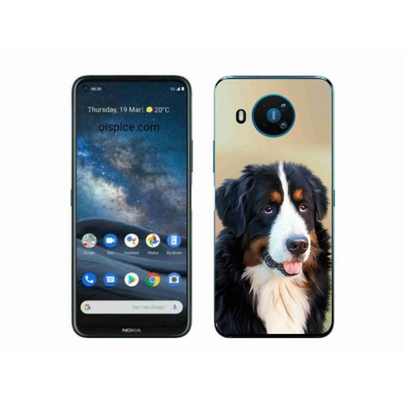 Gélový obal mmCase na mobil Nokia 8.3 5G - bernský salašnícky pes