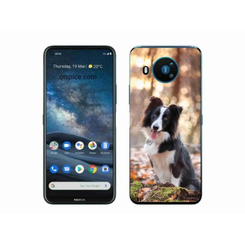 Gélový obal mmCase na mobil Nokia 8.3 5G - border kólie 1