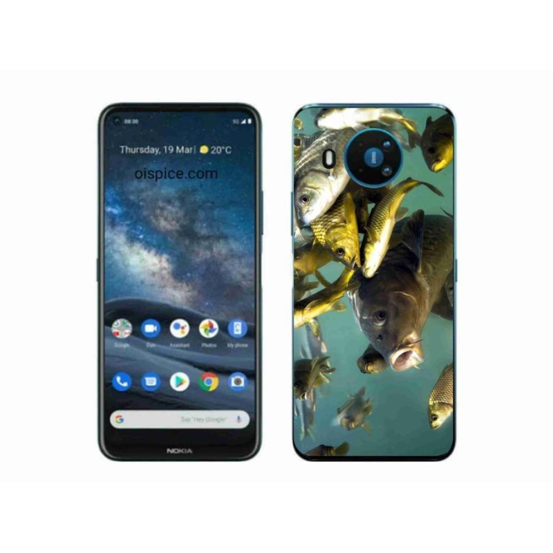 Gélový obal mmCase na mobil Nokia 8.3 5G - kŕdeľ rýb