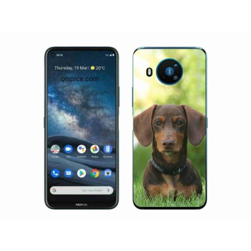 Gélový obal mmCase na mobil Nokia 8.3 5G - hnedý jazvečík