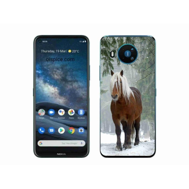 Gélový obal mmCase na mobil Nokia 8.3 5G - kôň v lese