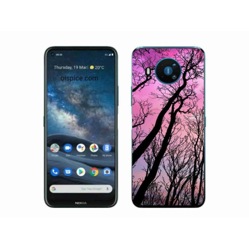 Gélový obal mmCase na mobil Nokia 8.3 5G - opadané stromy