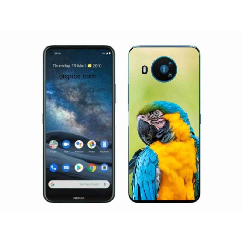 Gélový obal mmCase na mobil Nokia 8.3 5G - papagáj ara 2