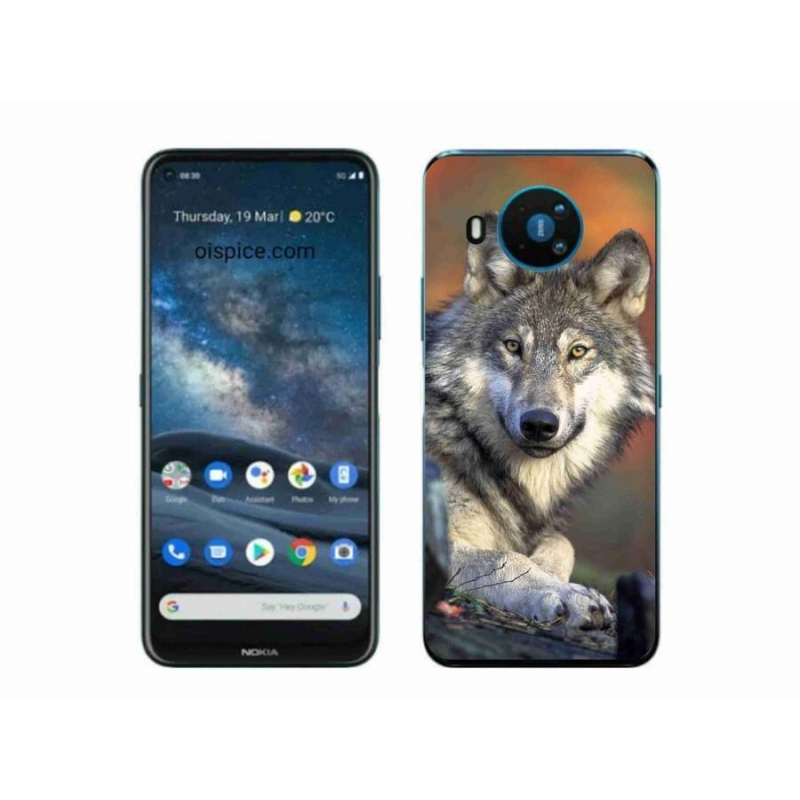 Gélový obal mmCase na mobil Nokia 8.3 5G - vlk