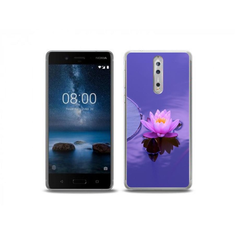 Gélový obal mmCase na mobil Nokia 8 - kvet na hladine