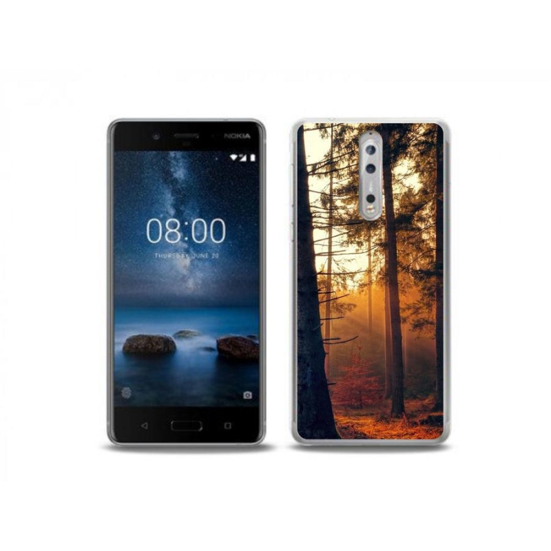 Gélový obal mmCase na mobil Nokia 8 - les