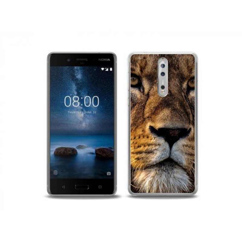 Gélový obal mmCase na mobil Nokia 8 - lev