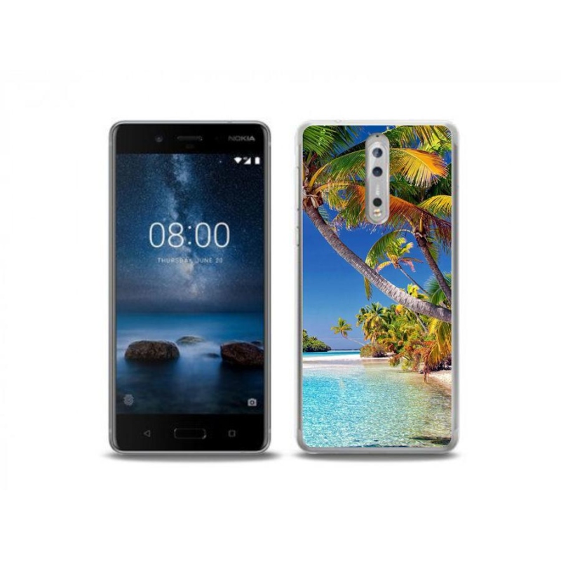 Gélový obal mmCase na mobil Nokia 8 - morská pláž