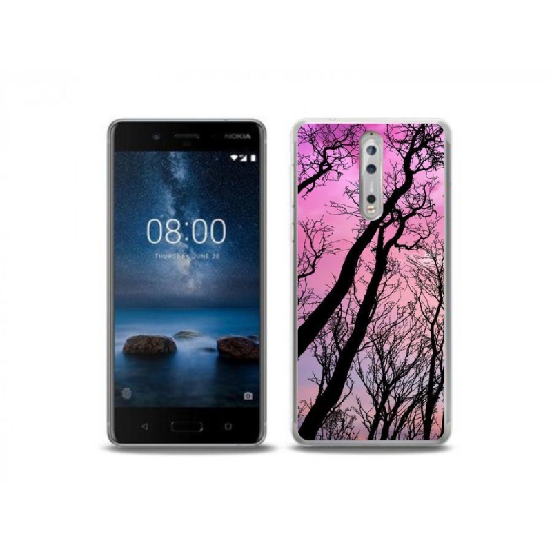 Gélový obal mmCase na mobil Nokia 8 - opadané stromy