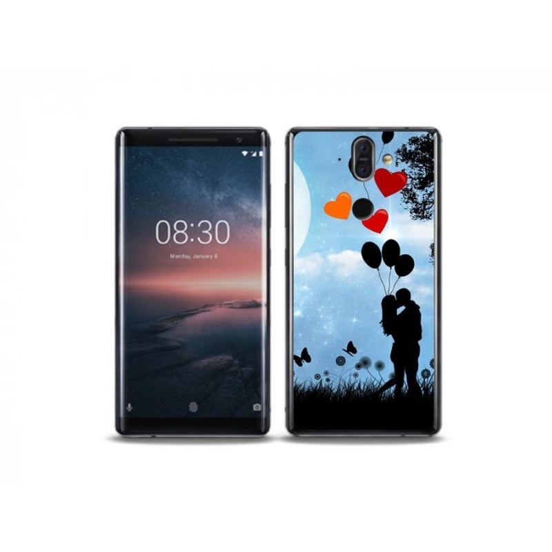 Gélový obal mmCase na mobil Nokia 8 Sirocco - zamilovaný pár