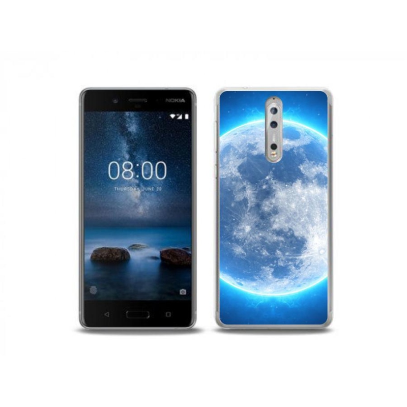 Gélový obal mmCase na mobil Nokia 8 - zemegule