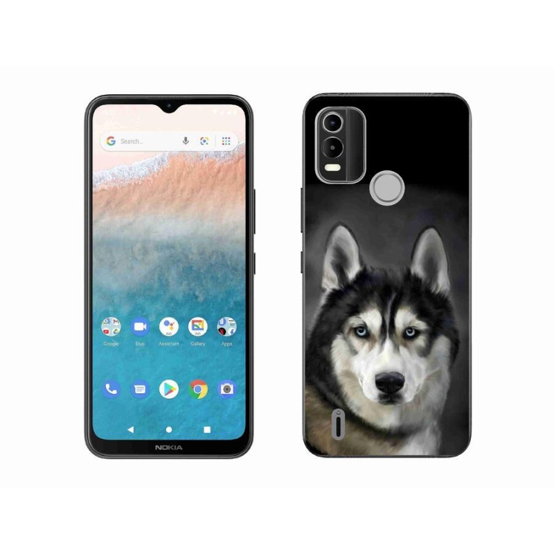 Gélový obal mmCase na mobil Nokia C21 Plus - husky