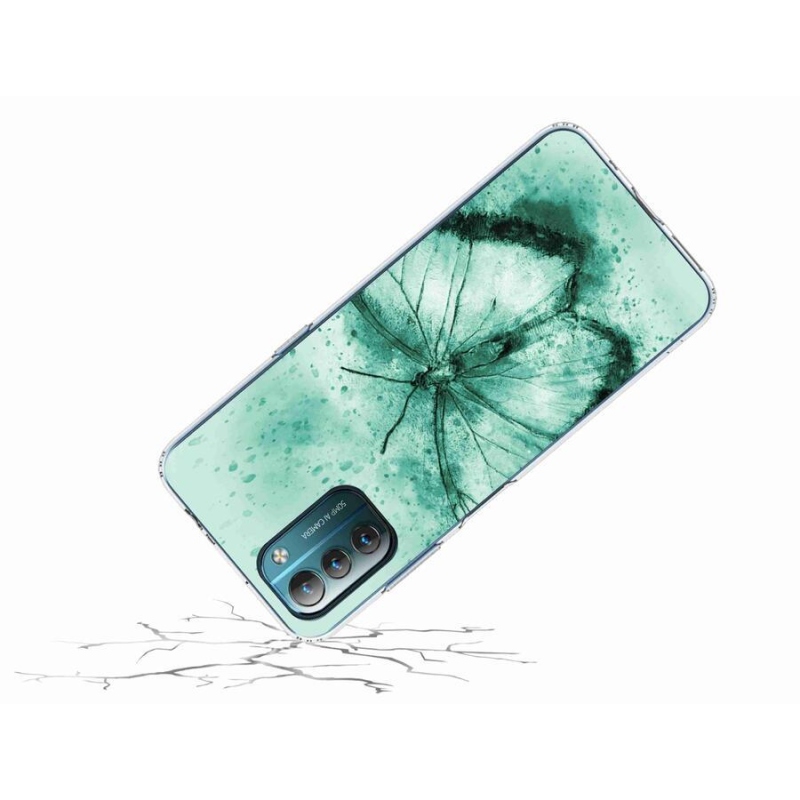 Gélový obal mmCase na mobil Nokia G11/G21 - zelený motýľ