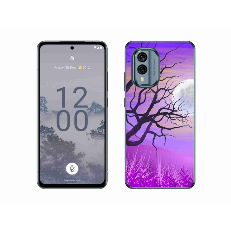 Gélový obal mmCase na mobil Nokia X30 5G - kreslený spadaný strom