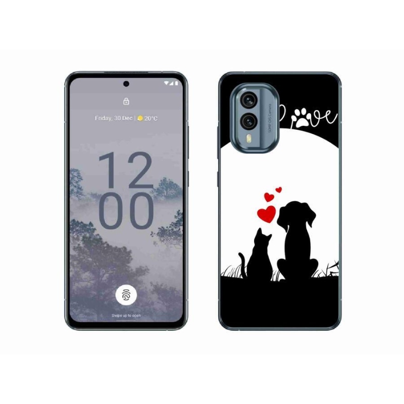 Gélový obal mmCase na mobil Nokia X30 5G - zvieracia láska