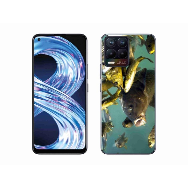 Gélový obal mmCase na mobil Realme 8 Pro - kŕdeľ rýb