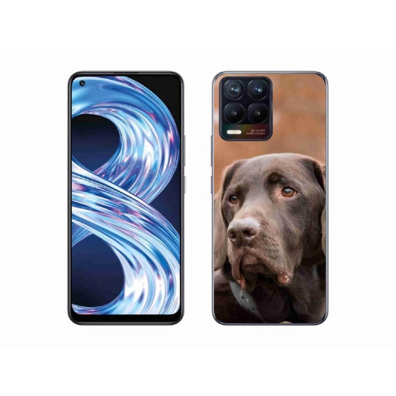 Gélový obal mmCase na mobil Realme 8 Pro - hnedý labrador