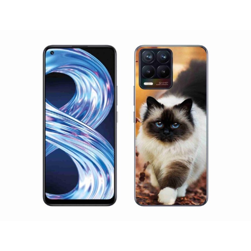 Gélový obal mmCase na mobil Realme 8 Pro - mačka