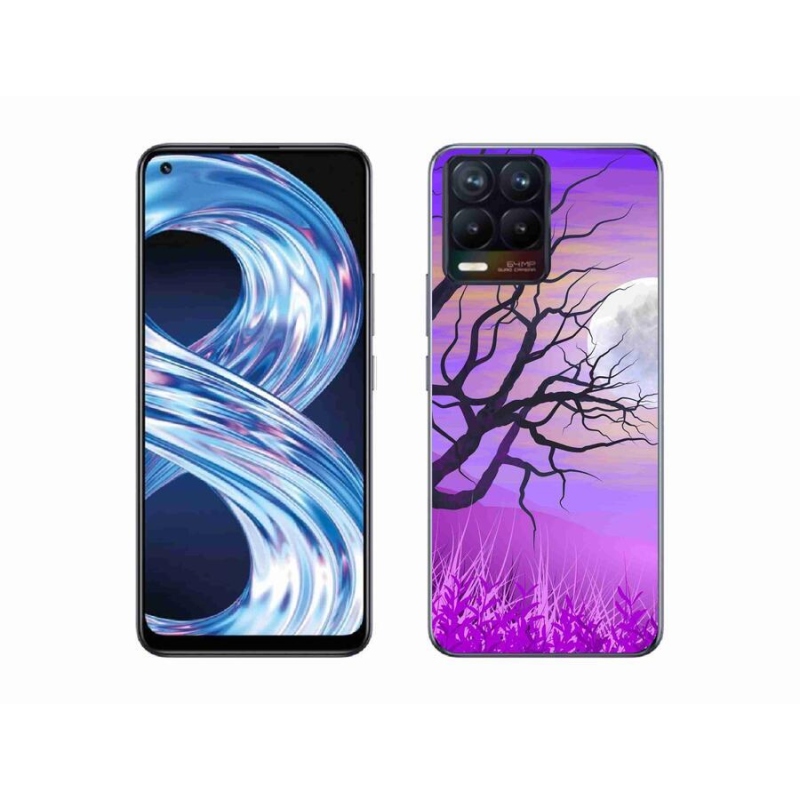 Gélový obal mmCase na mobil Realme 8 Pro - kreslený opadaný strom