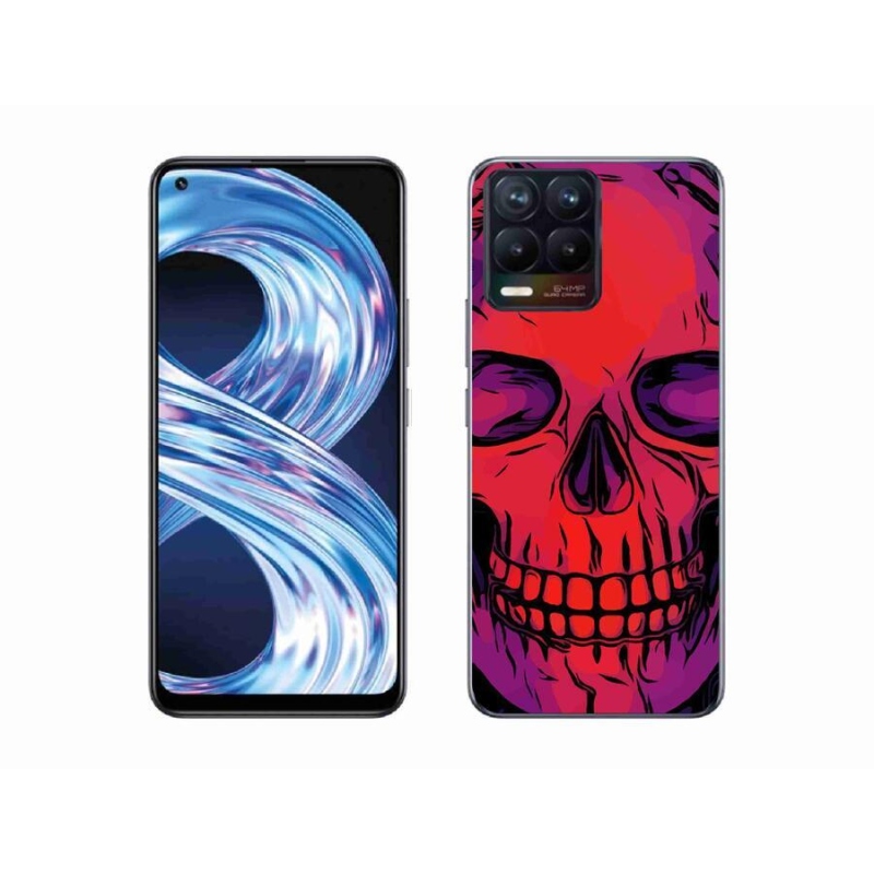 Gélový obal mmCase na mobil Realme 8 Pro - lebka