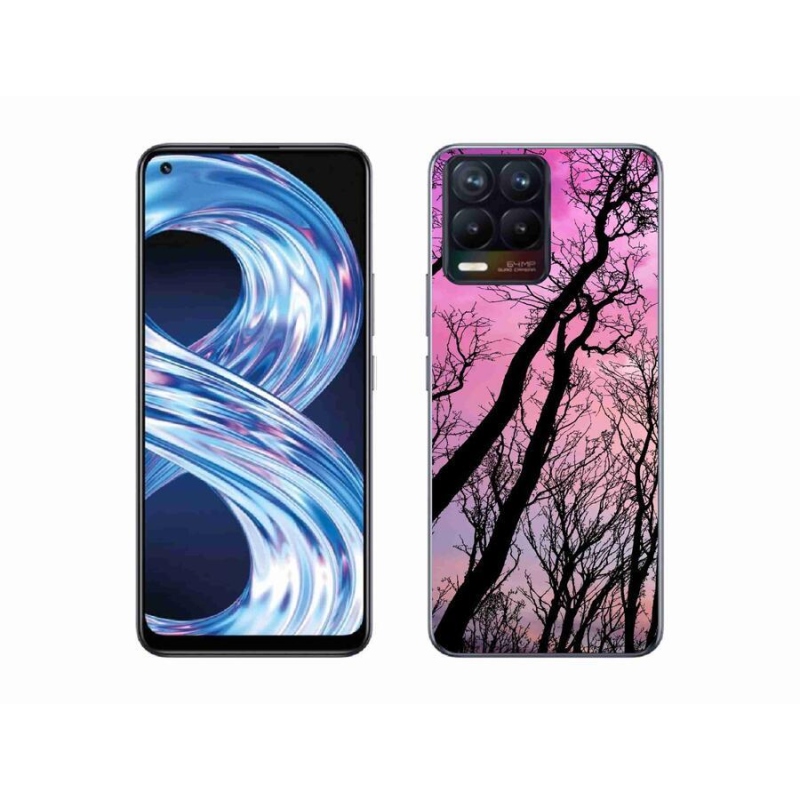Gélový obal mmCase na mobil Realme 8 Pro - spadané stromy