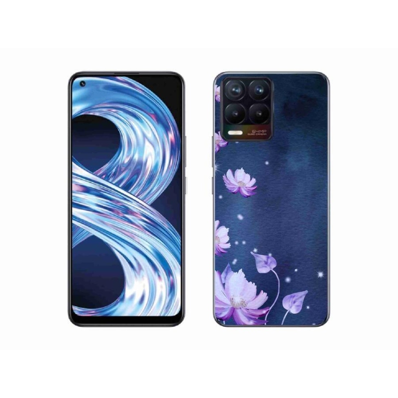 Gélový obal mmCase na mobil Realme 8 Pro - padajúce kvety