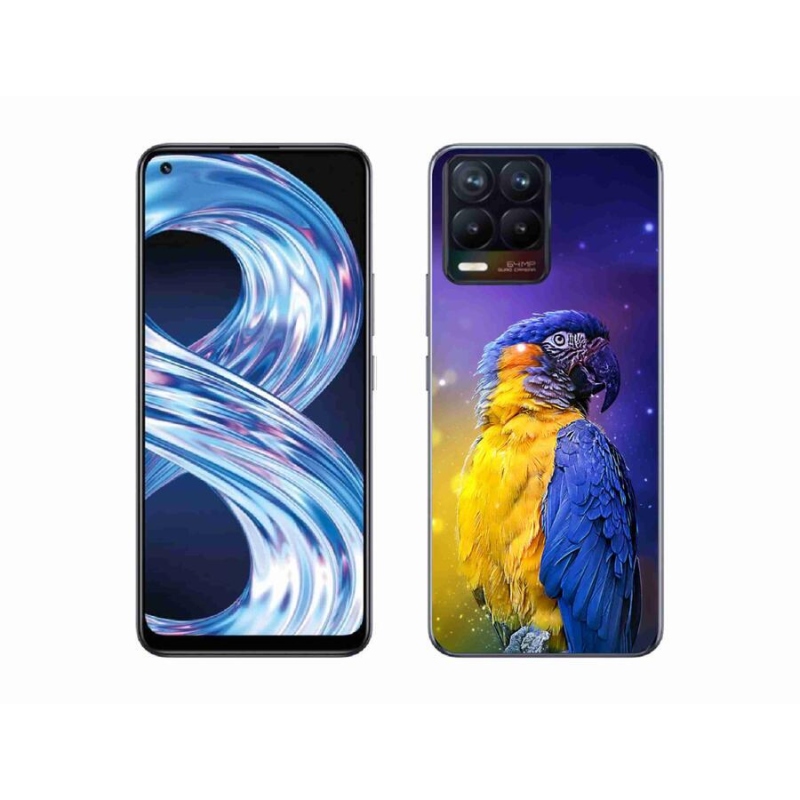 Gélový obal mmCase na mobil Realme 8 Pro - papagáj ara 1