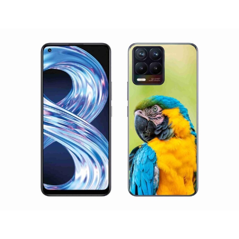 Gélový obal mmCase na mobil Realme 8 Pro - papagáj ara 2