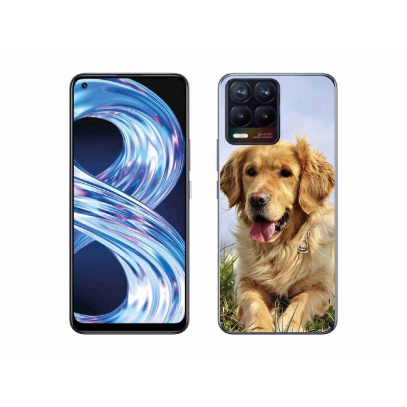 Gélový obal mmCase na mobil Realme 8 Pro - zlatý retriever