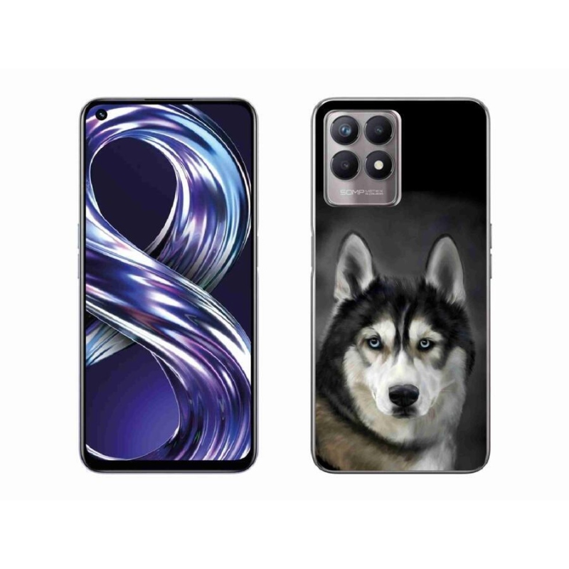 Gélový obal mmCase na mobil Realme 8i - husky