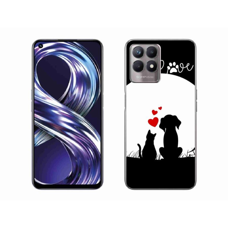 Gélový obal mmCase na mobil Realme 8i - zvieracia láska