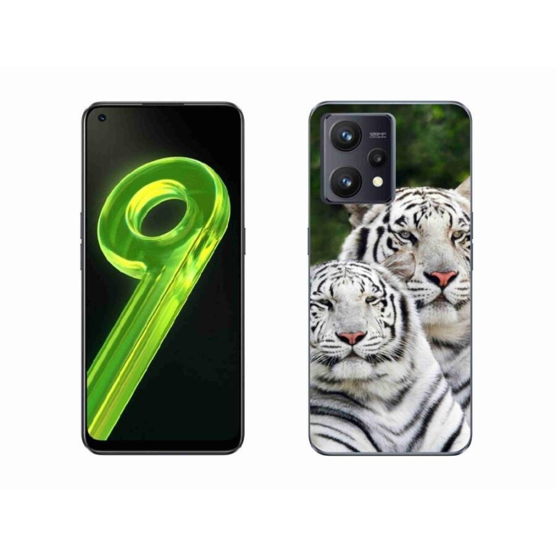 Gélový obal mmCase na mobil Realme 9 4G - bieli tigre