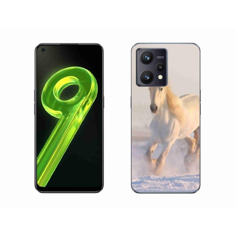 Gélový obal mmCase na mobil Realme 9 4G - kôň v snehu