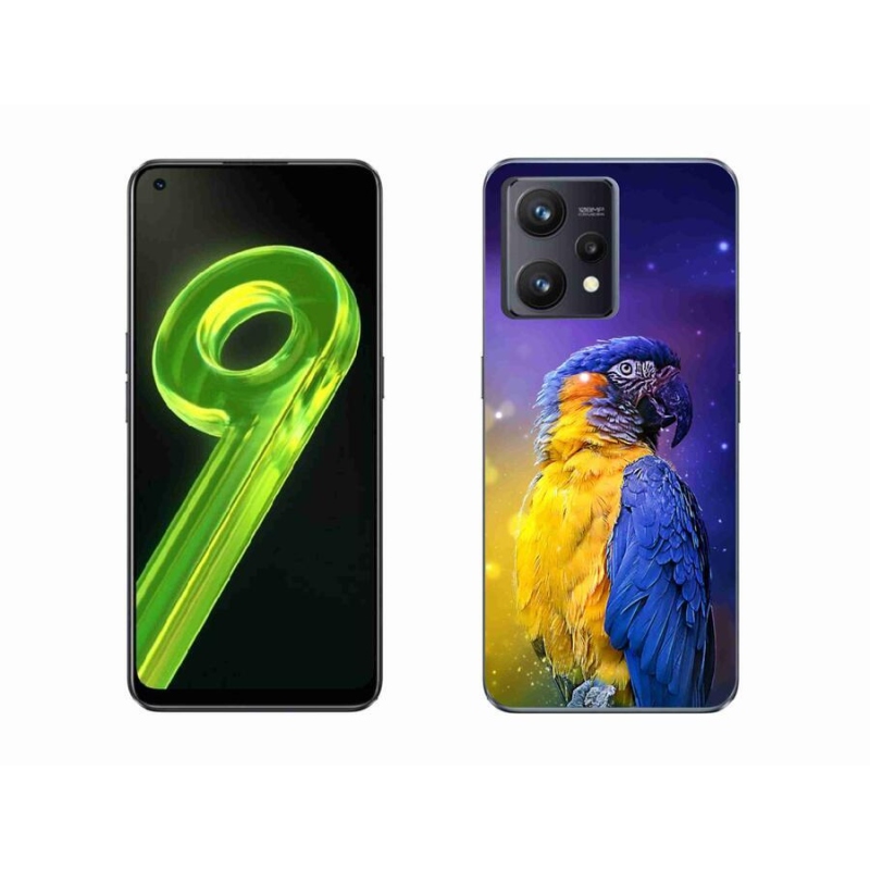 Gélový obal mmCase na mobil Realme 9 4G - papagáj ara 1