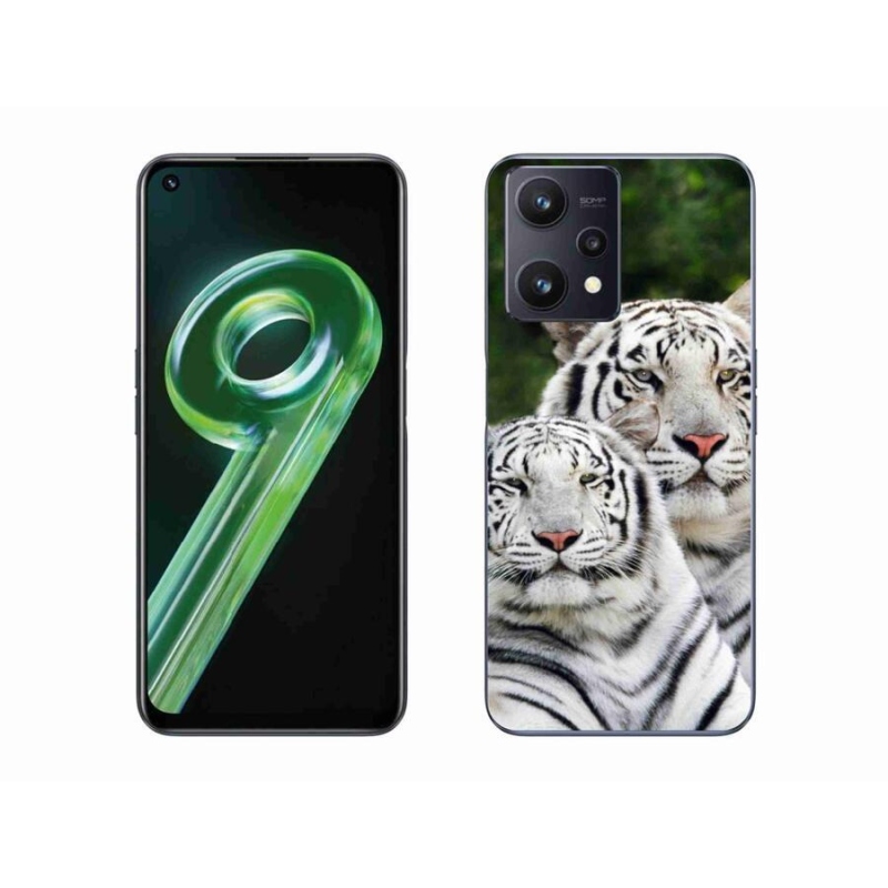 Gélový obal mmCase na mobil Realme 9 5G - bieli tigre