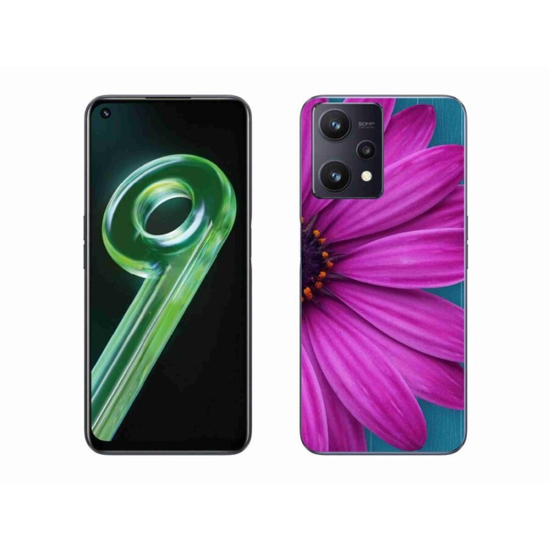 Gélový obal mmCase na mobil Realme 9 5G - fialová margaréta